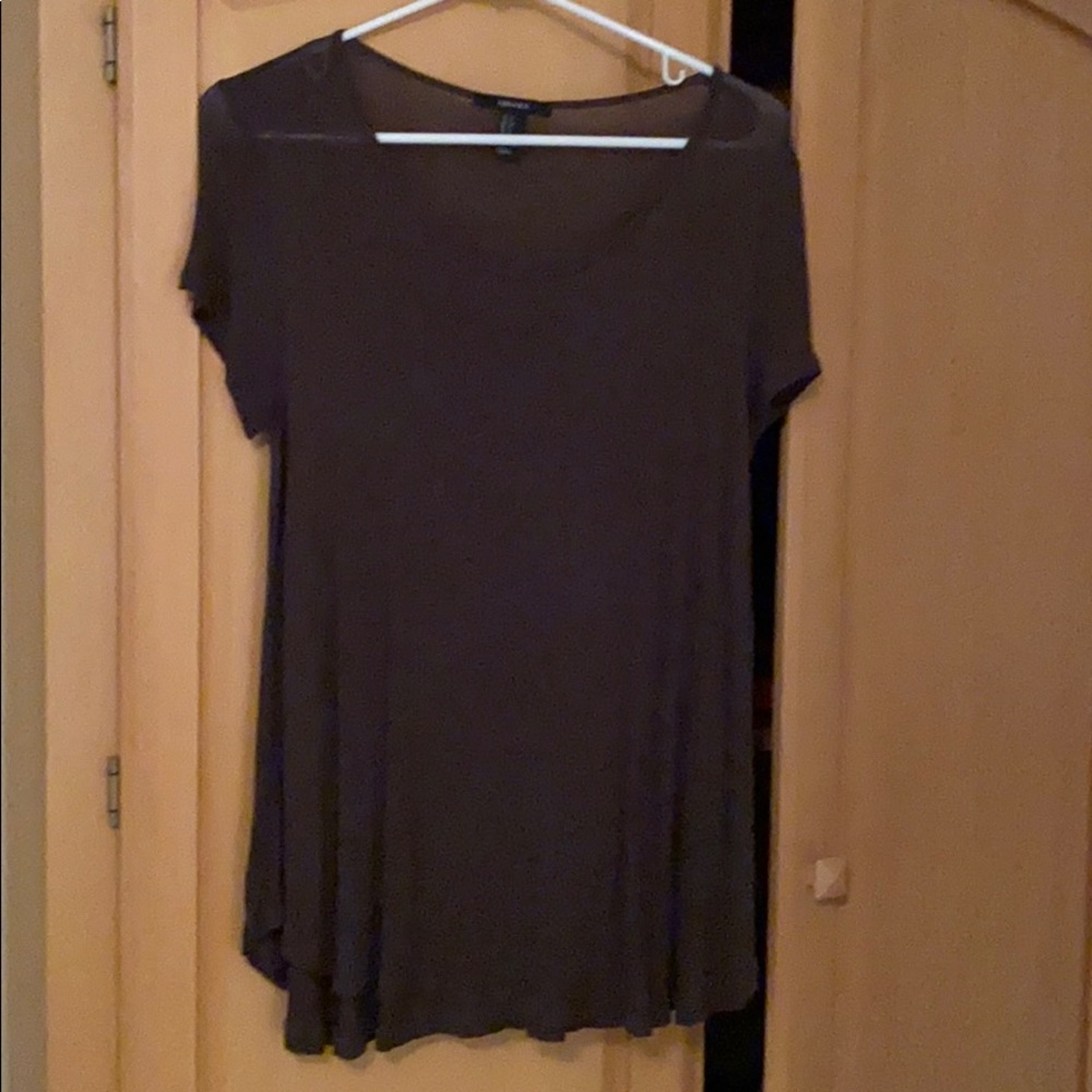 Army green see through shirt